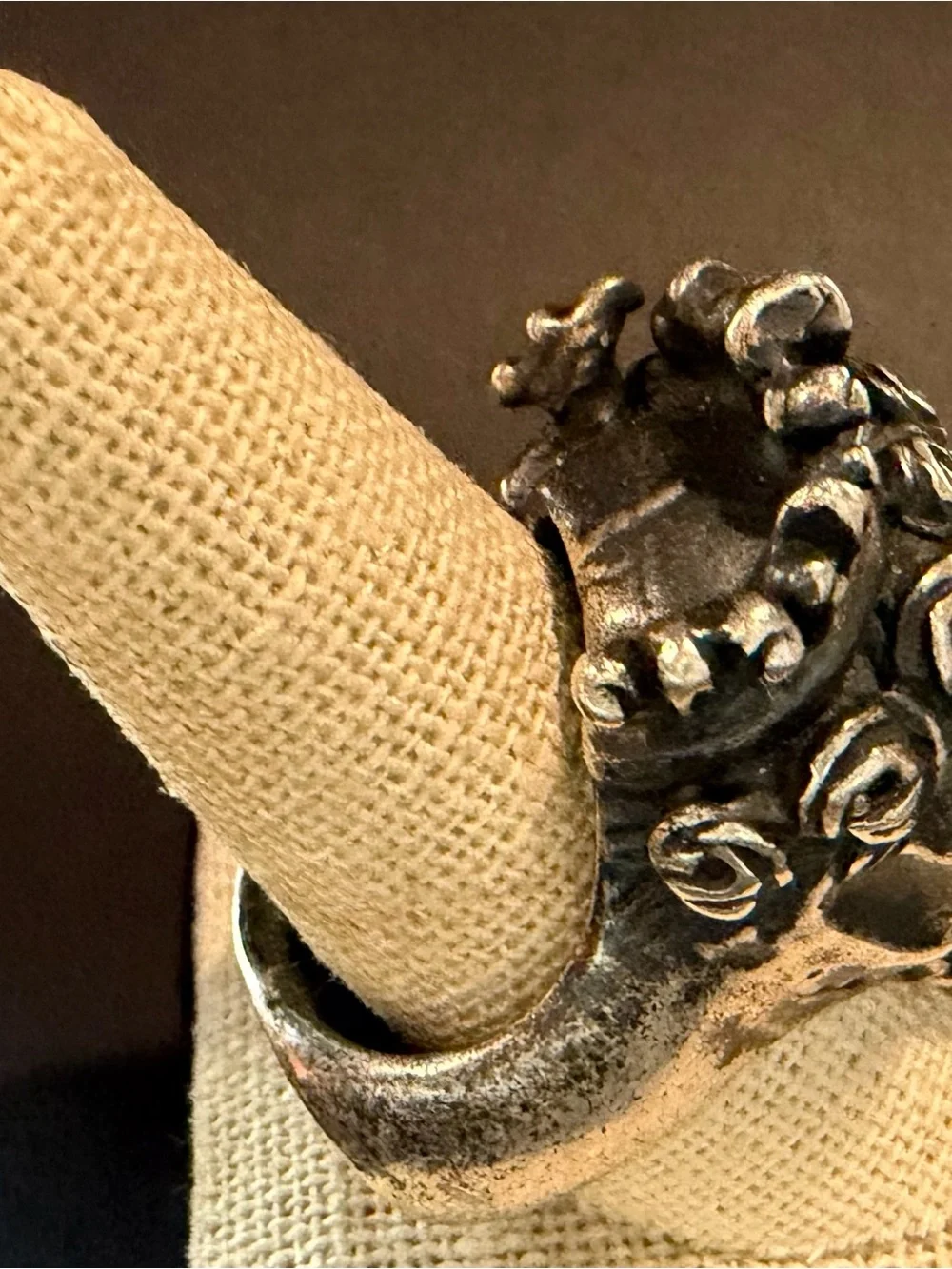 .925 Sterling Silver Crowned Tiara Skull Statement Ring Size 10